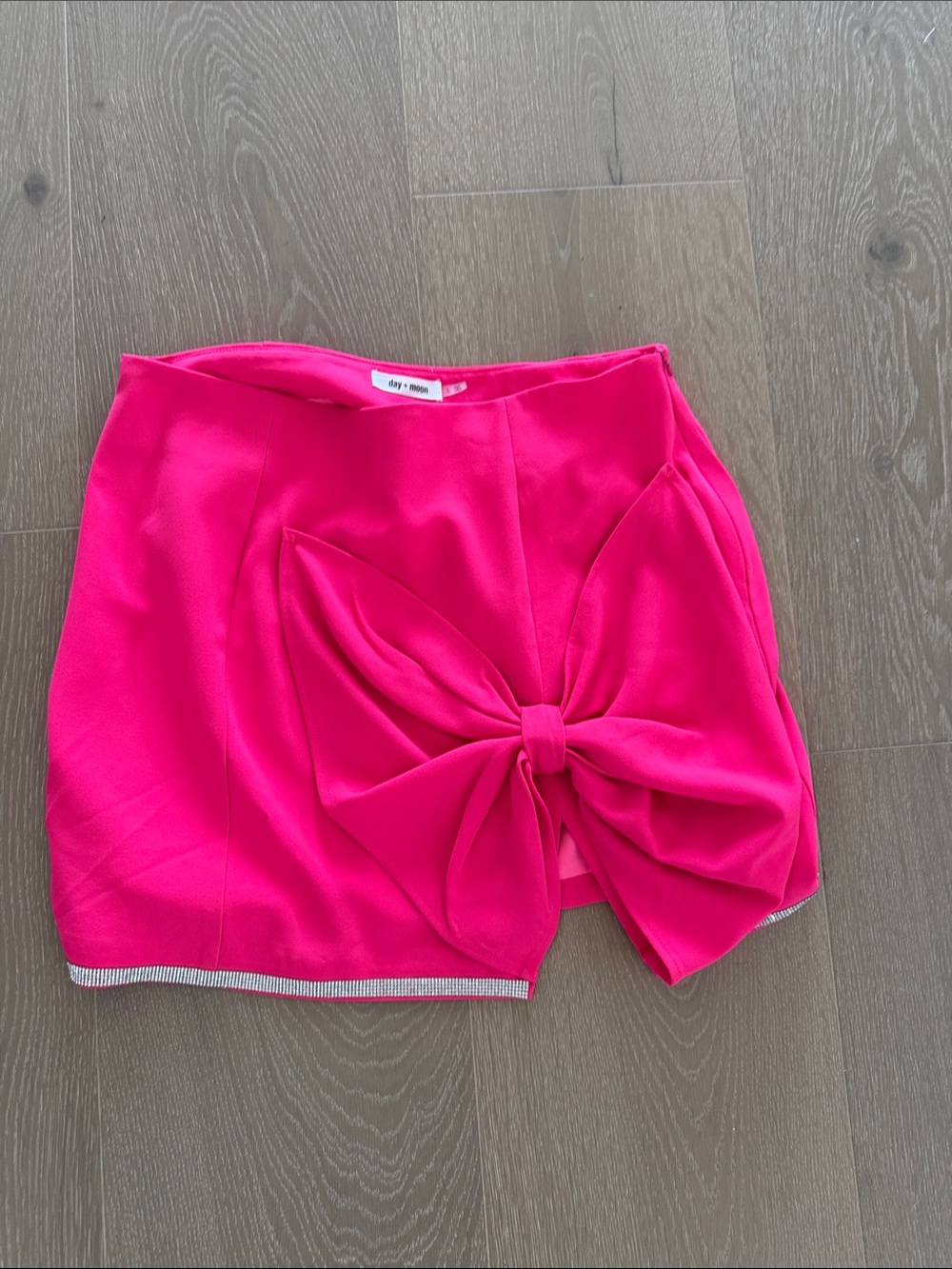 Statement Bow Hot Pink Mini Skirt